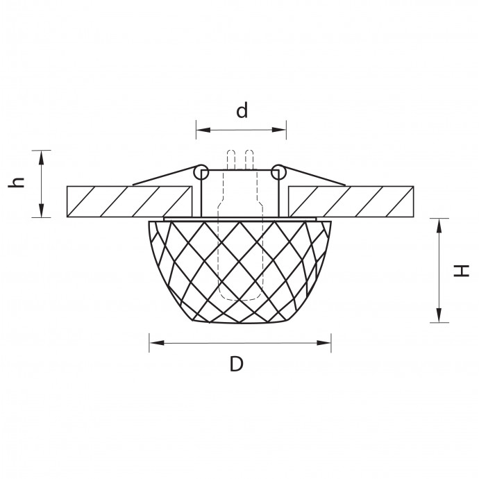 Светильник точечный встраиваемый декоративный под заменяемые галогенные или LED лампы Faseta Lightstar 004334