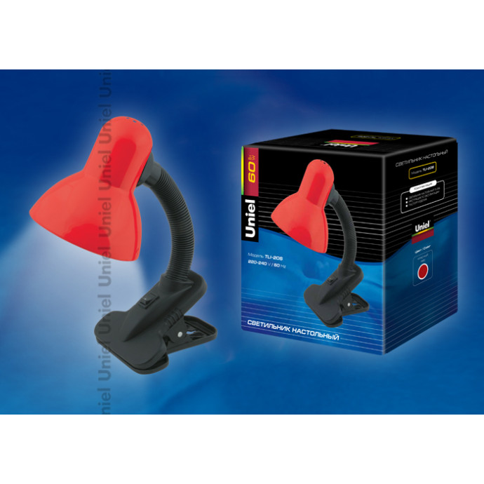 TLI-206 Светильник настольный. Цоколь E27. Цвет красный.