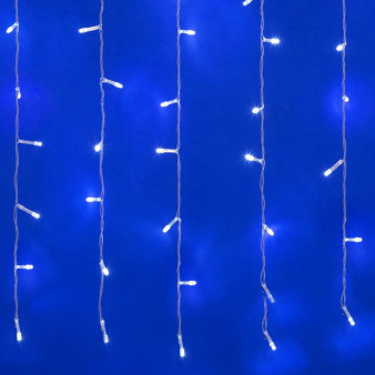 ULD-C1515-160/DTA WHITE IP20 Занавес светодиодный,1,5х1,5 м, 160 led, белый, с контроллером, провод прозрачный, IP20