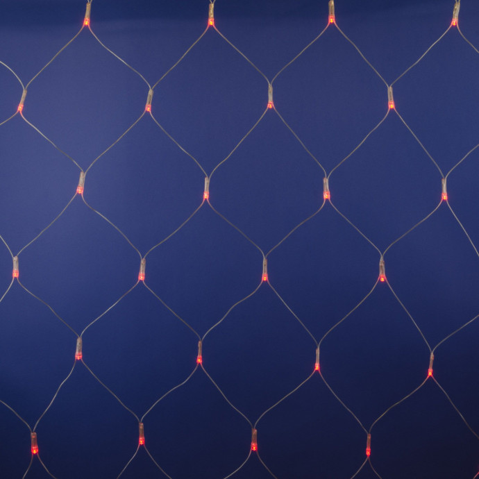 ULD-N2520-240/DTA RED IP20 Сетка светодиодная с контроллером, 240 светодиодов, 2.5х2 м, красная, IP20, провод прозрачный