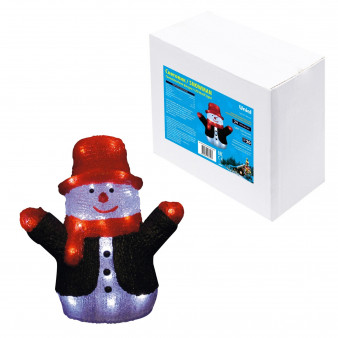 ULD-M2730-024/STA WHITE IP20 SNOWMAN Фигура светодиодная «Снеговик», 24 светодиода, 27*17*30 см, цвет свечения-белый, IP20.