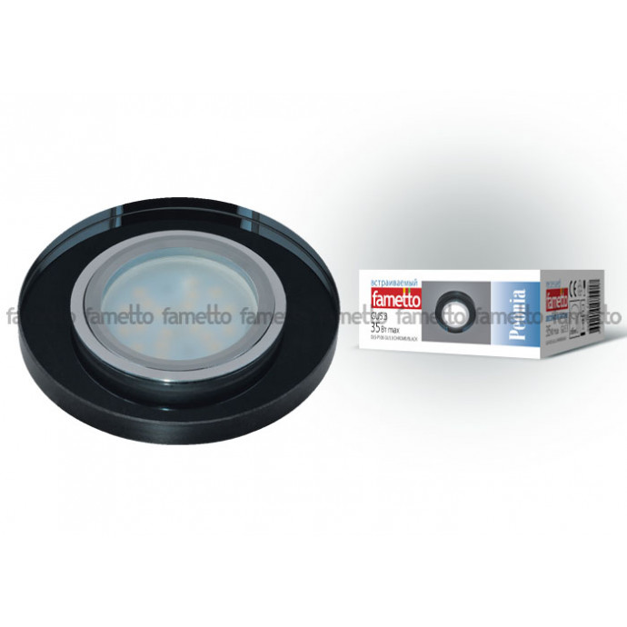 DLS-P106 GU5.3 CHROME/BLACK Светильник декоративный встраиваемый ТМ 