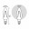 103801213 Лампа Gauss Filament Свеча 13W 1150lm 4100К Е14 LED 1/10/50