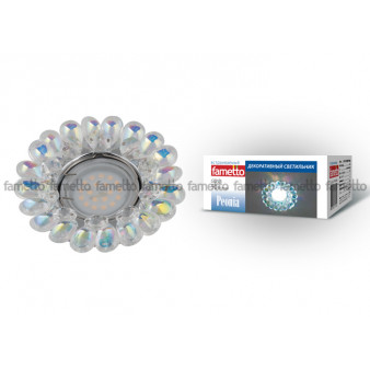 DLS-P119 GU5.3 CHROME/RAINBOW Светильник декоративный встраиваемый ТМ 