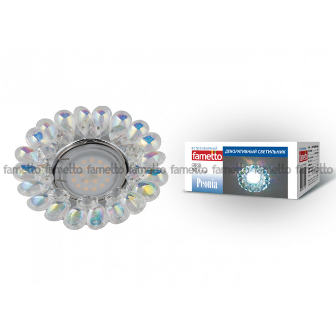 DLS-P119 GU5.3 CHROME/RAINBOW Светильник декоративный встраиваемый ТМ 