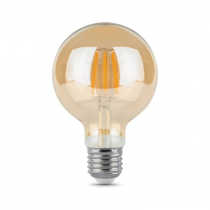 105802006 Лампа Gauss LED Filament G95 E27 6W Golden 2400K 1/20