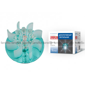 DLS-F114 G4 BLUE/CLEAR Светильник декоративный встраиваемый ТМ 