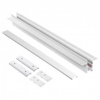 Шинопровод для встраиваемого монтажа в ГКЛ 2м (заглушки 2шт. прямые соединители 2шт. крышка из пласт Novotech FLUM 135229