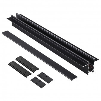 Шинопровод для встраиваемого монтажа в ГКЛ 2м (заглушки 2шт. прямые соединители 2шт. крышка из пласт Novotech FLUM 135230