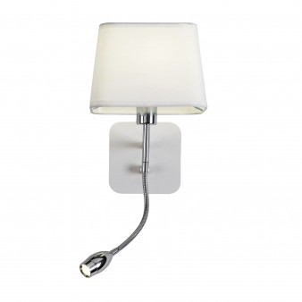 1687-2W, настенный светильник, D215xW180xH460, 1xE14x40W + 1xLEDx1W, 80LM, 4000K, included, switch