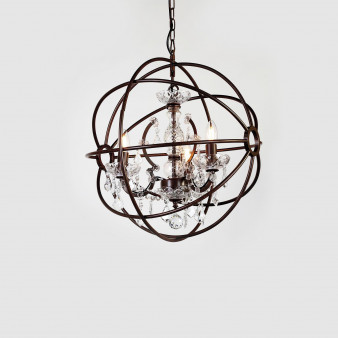 1834-3P, люстра подвесная, D520xH540/1540, 3xE14x40W