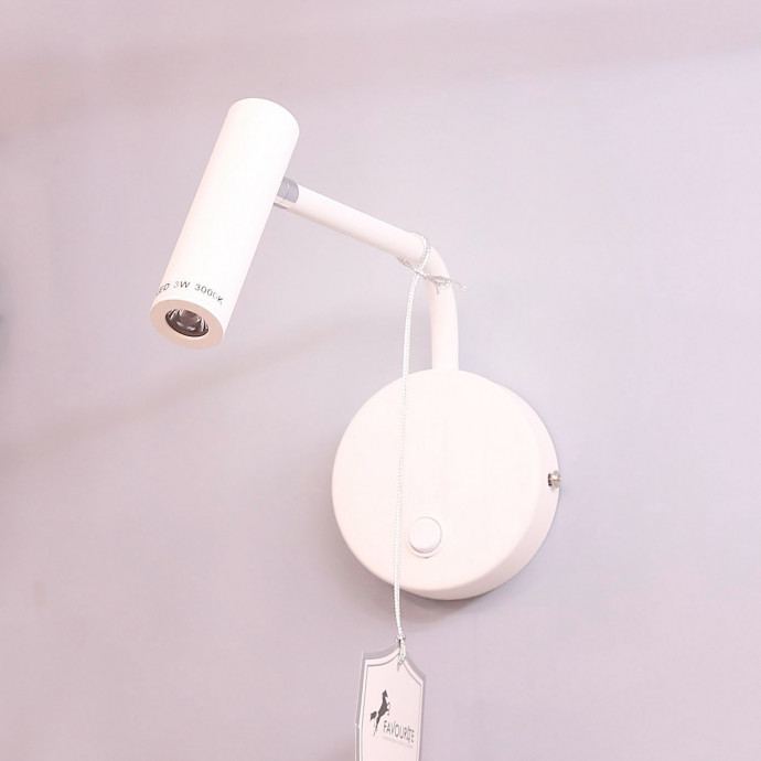 1961-1W, настенный светильник, D120xW60xH100, 1xLEDx3W, 240LM, 3000K, included, switch