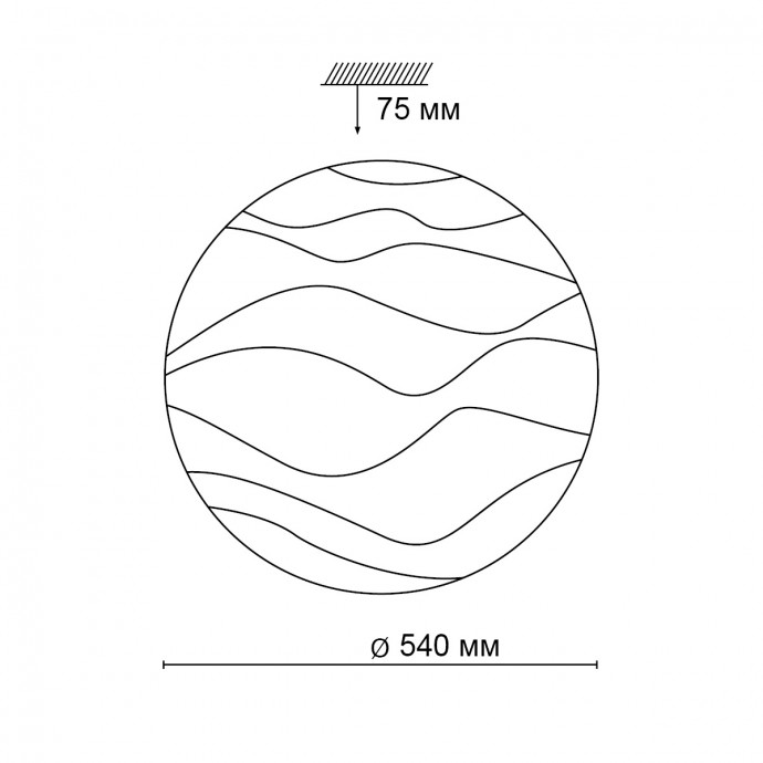 2090/EL PALE SN 067 Светильник пластик/белый LED 72Вт 3000-6000K D540 IP43 пульт ДУ ERICA