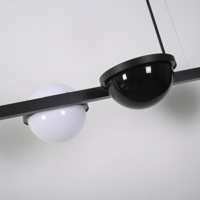 Реечный Подвесной Светильник Palma Wall Lamp 3 Шара + 1 Вазон Горизонтальная By Imperiumloft