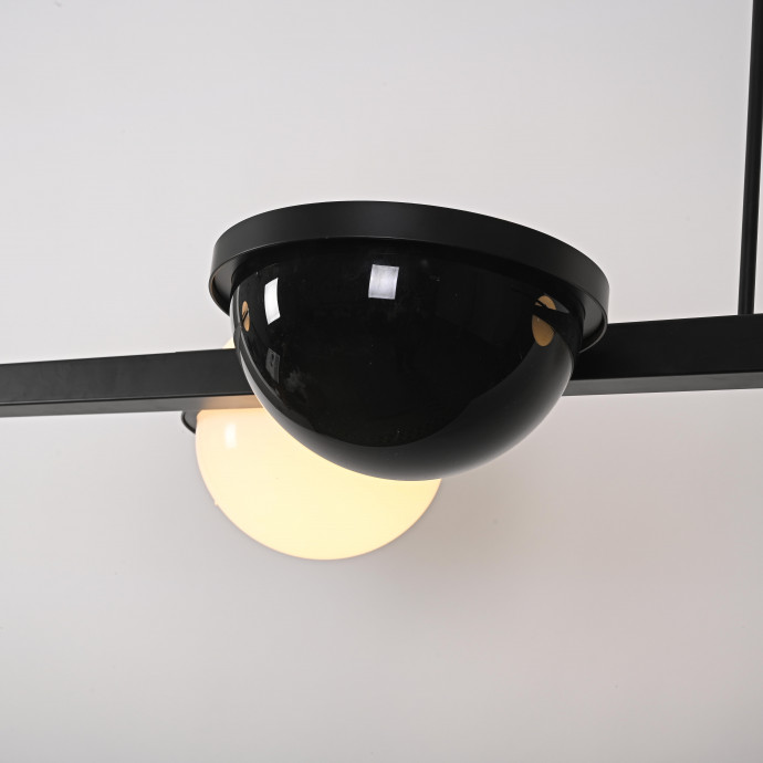 Реечный Подвесной Светильник Palma Wall Lamp 3 Шара + 1 Вазон Горизонтальная By Imperiumloft