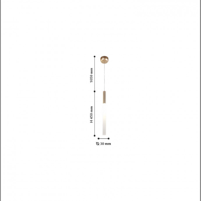 2217-1P, подвес, D30xH450/1500, LEDx3W, 150LM, 4000K, included