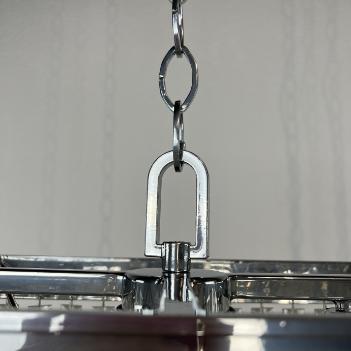 Подвесная Люстра Rh 1920S Odeon Clear Glass Fringe Chrome By Imperiumloft