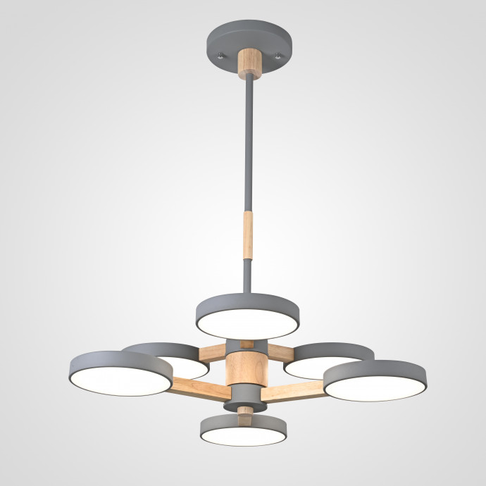Люстра На Штанге Turna Dbl L6 Gray By Imperiumloft