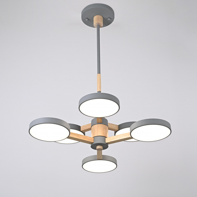 Люстра На Штанге Turna Dbl L6 Gray By Imperiumloft