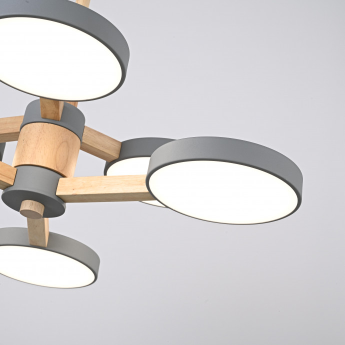 Люстра На Штанге Turna Dbl L6 Gray By Imperiumloft