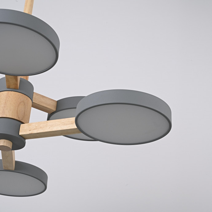 Люстра На Штанге Turna Dbl L6 Gray By Imperiumloft