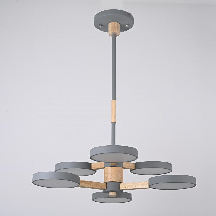 Люстра На Штанге Turna Dbl L6 Gray By Imperiumloft