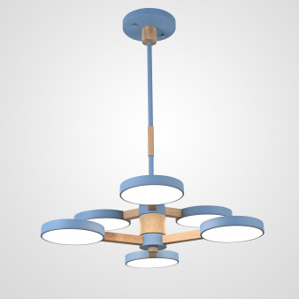 Люстра На Штанге Turna Dbl L6 Blue By Imperiumloft