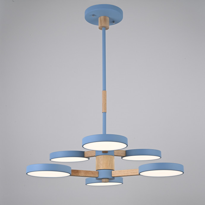 Люстра На Штанге Turna Dbl L6 Blue By Imperiumloft