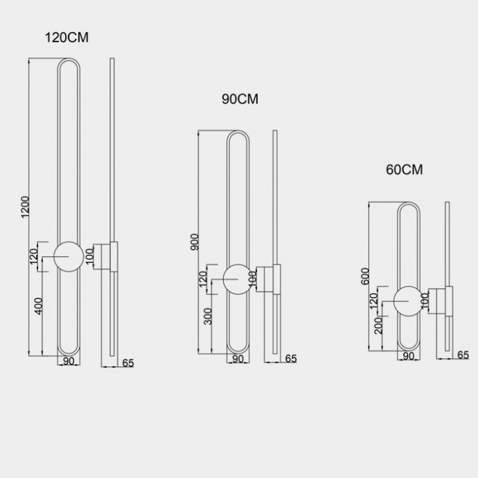 Настенный Светильник Heidy L H90 Brass Black By Imperiumloft