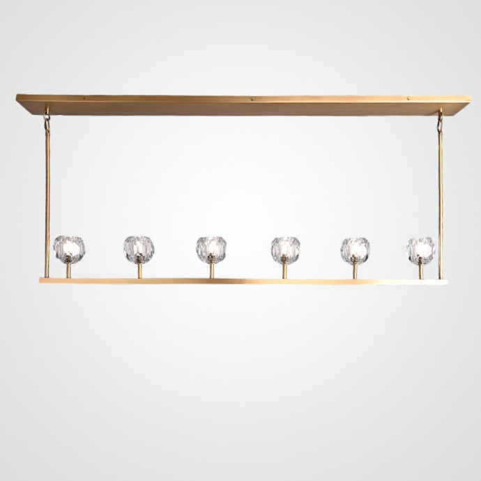 Люстра Rh Boule De Cristal Linear Chandelier 6 Bronze By Imperiumloft