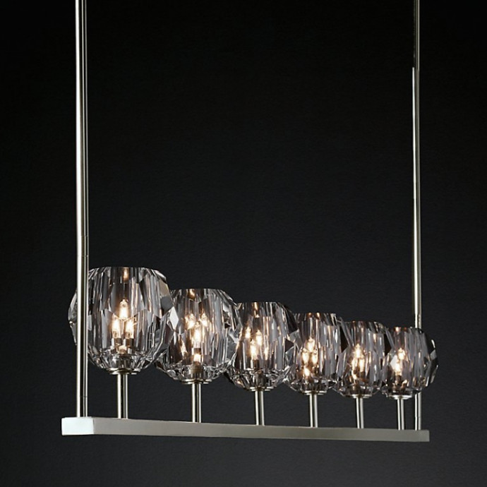 Люстра Rh Boule De Cristal Linear Chandelier 6 Bronze By Imperiumloft