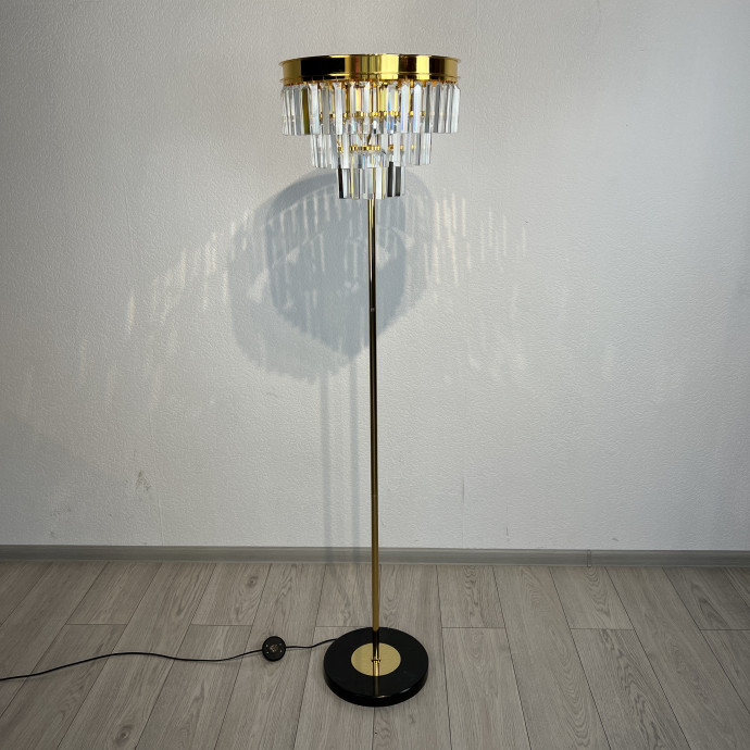 Торшер Rh 1920S Odeon Clear Glass Floor Lamp Gold By Imperiumloft