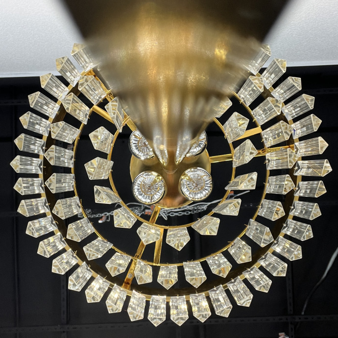 Торшер Rh 1920S Odeon Clear Glass Floor Lamp Gold By Imperiumloft