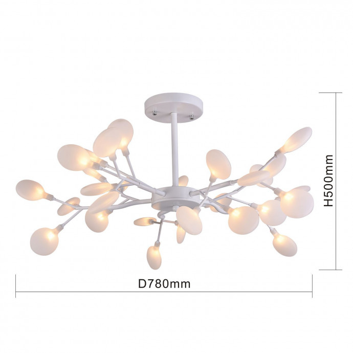 2479-10P, подвесная люстра, D780xH500, 30xG4LEDx3W, 4914LM, 3000K, included