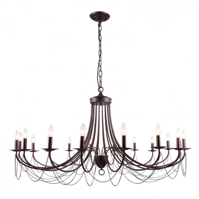 2590-18P, подвесная люстра, D1400xH700/2700, 18xE14x40W