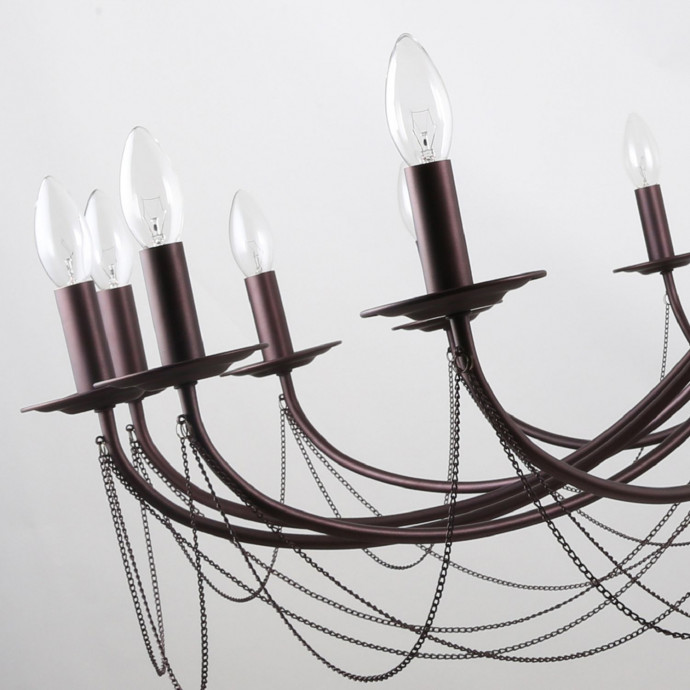 2590-18P, подвесная люстра, D1400xH700/2700, 18xE14x40W