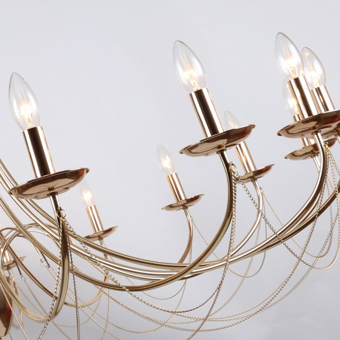 2591-18P, подвесная люстра, D1400xH700/2700, 18xE14x40W