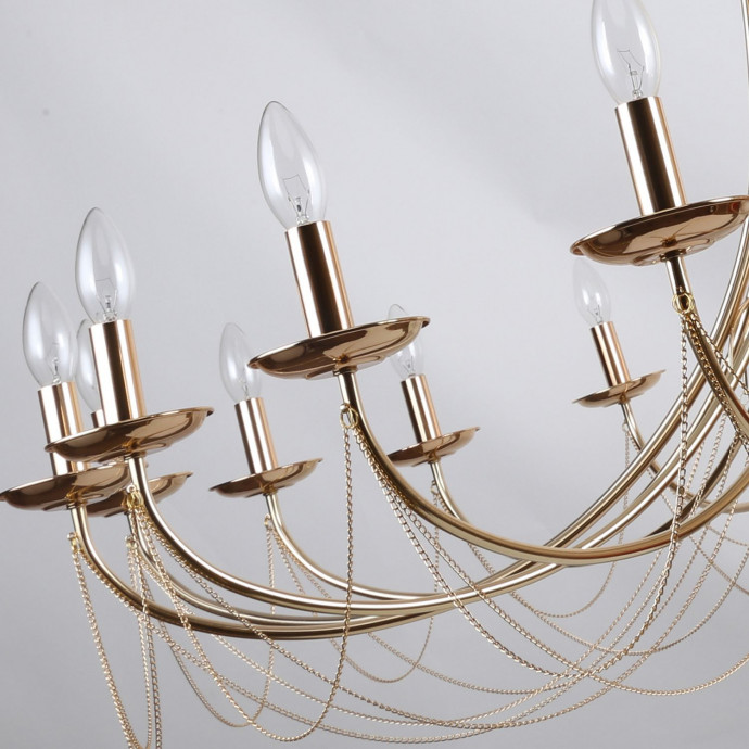 2591-18P, подвесная люстра, D1400xH700/2700, 18xE14x40W