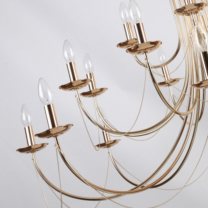 2591-20P, подвесная люстра, D1400xH890/2890, 20xE14x40W