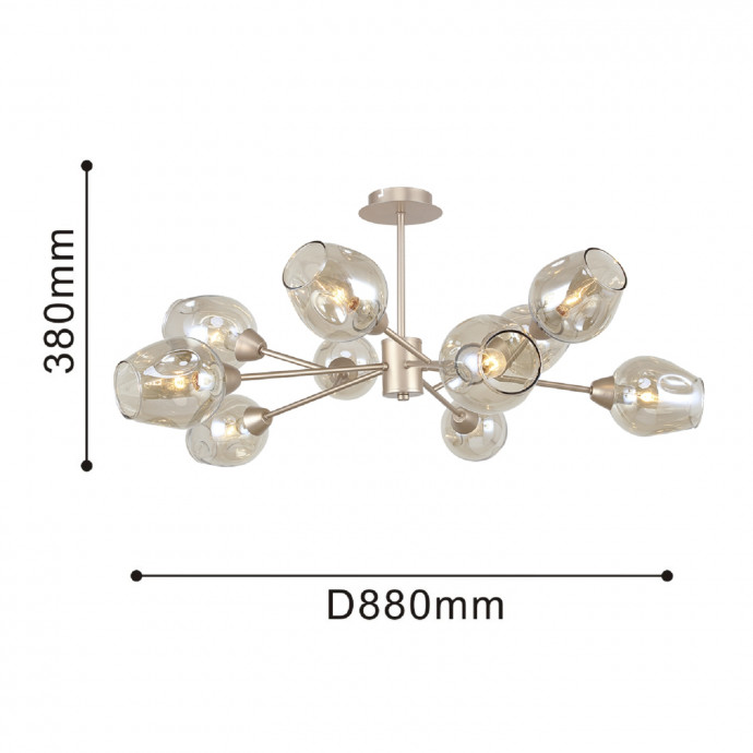 2658-10U, потолочная люстра, D880xH380, 10xE14x40W