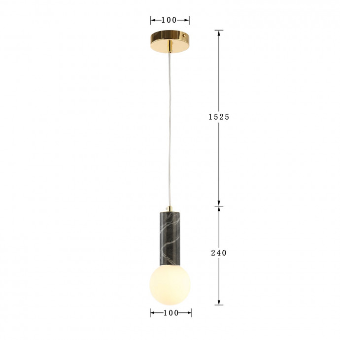 2749-1P, подвес, D100xH240/1765, 1xG9LEDx5W, 400LM, 3000K, included