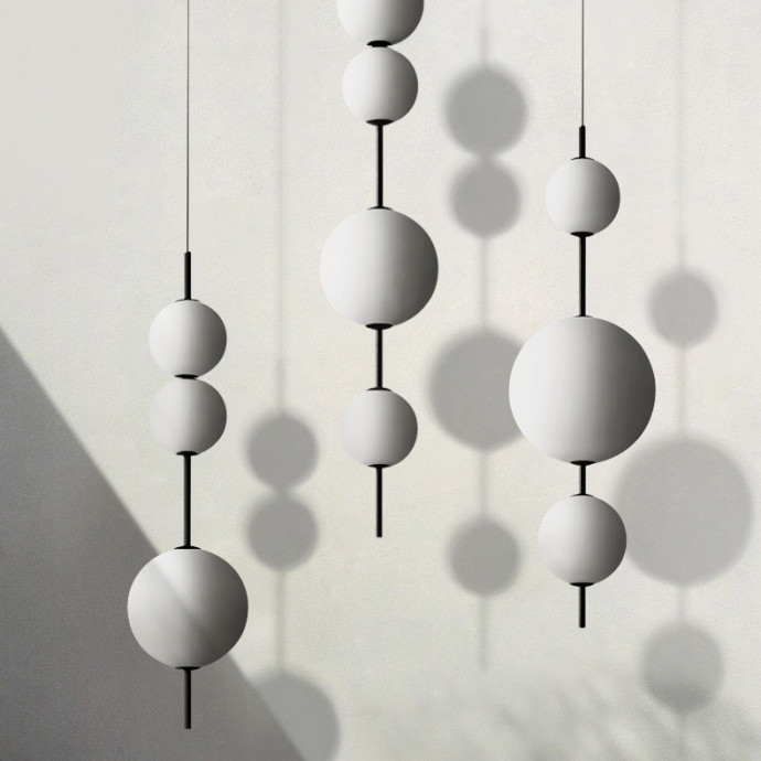 Подвесной Светильник White Beads Pendant D50 By Imperiumloft