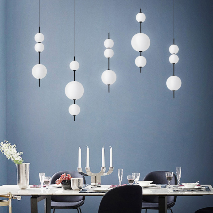 Подвесной Светильник White Beads Pendant D50 By Imperiumloft