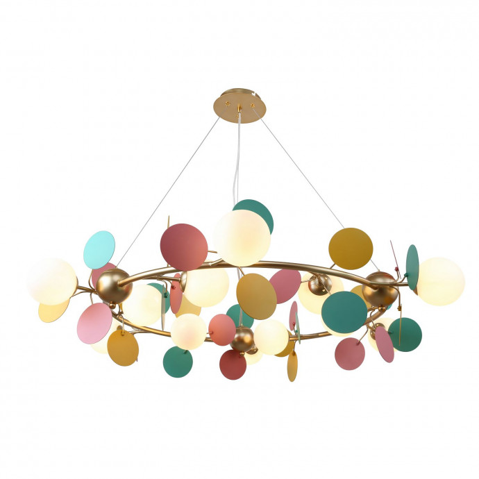 2772-12P, подвесная люстра, D1050xH240/1120, 12xG9x25W