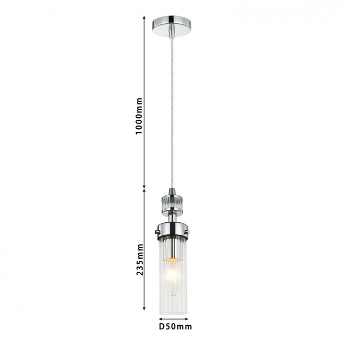 2819-1P, подвес, D100xH235/1270, 1xE14x40W