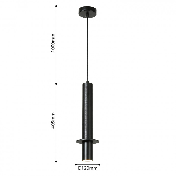 2832-1P, подвес, D120xH405/1405, 1xGU10LEDx5W