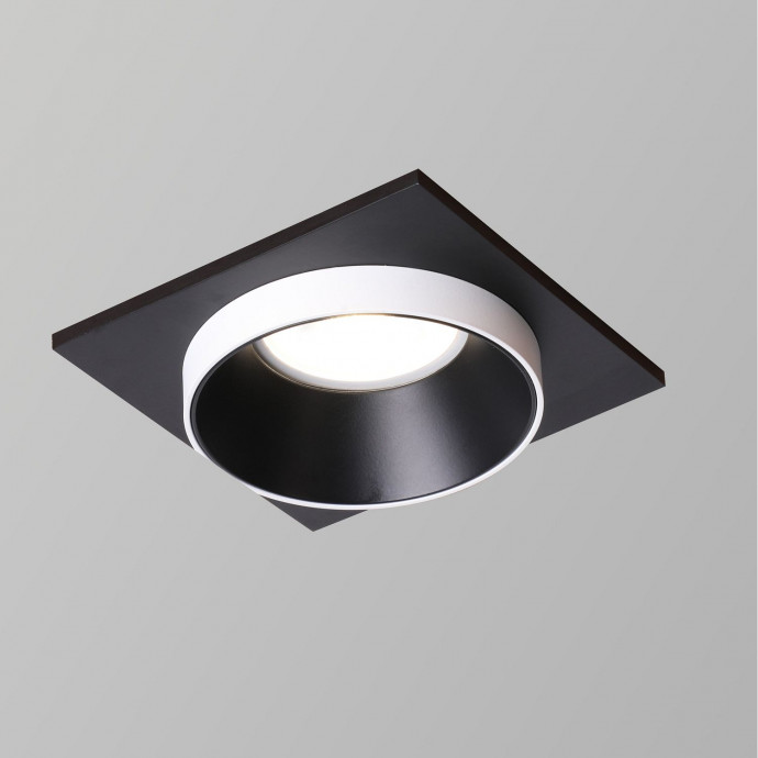 2890-1C, врезной светильник, L95xW95xH40, cutout:D75, 1xGU10LEDx7W