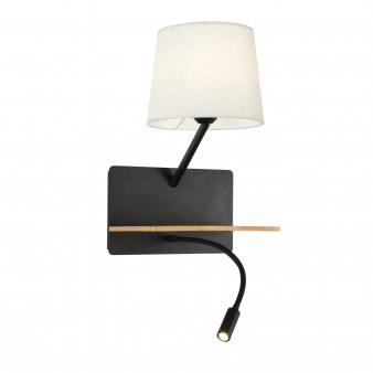 2896-1W, настенный светильник, D245xW285xH420, 1xE27x40W + 1xLEDx2W, 160LM, 3000K, included, switch, USB