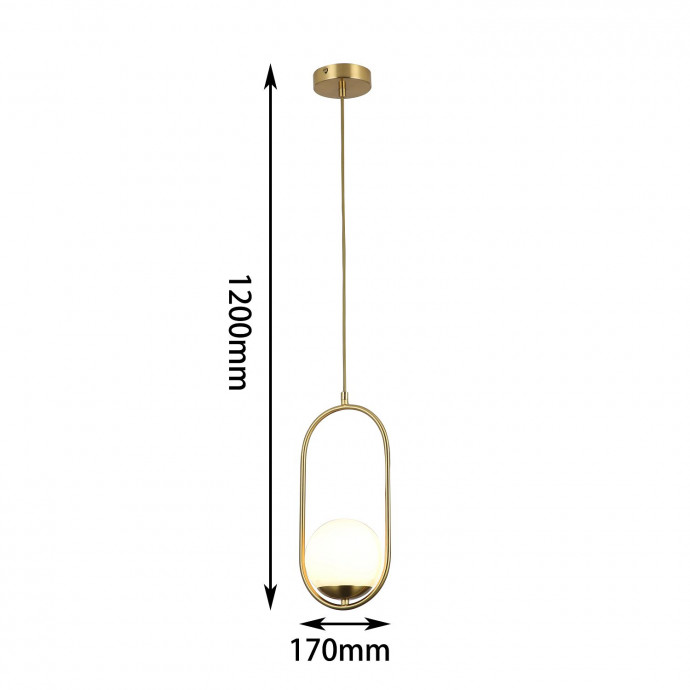 2915-1P, подвес, D170xH340/1200, 1xE27x60W