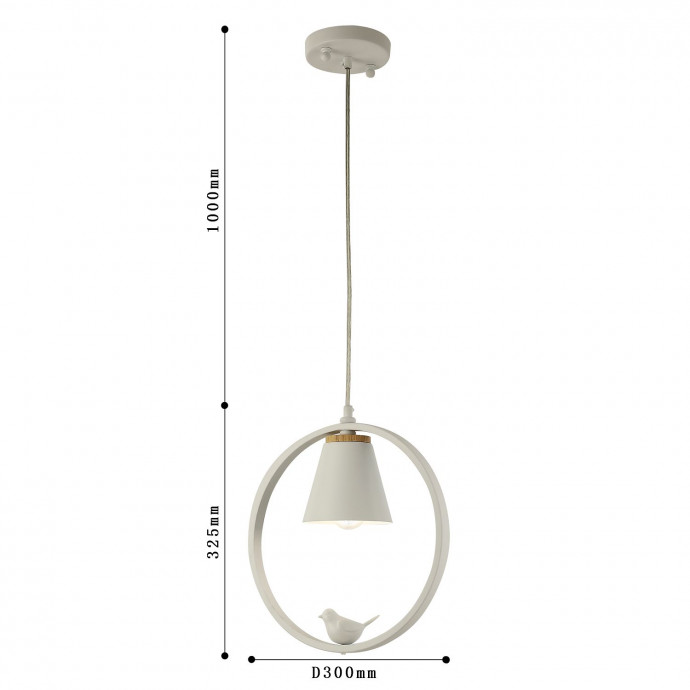 2939-1P, подвес, W300xH325/1325, 1xE27x40W